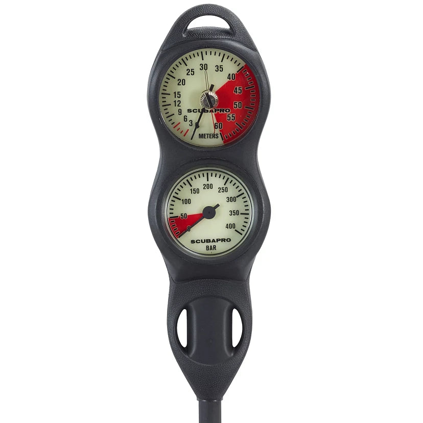 Manometer og dybdempler i konsol