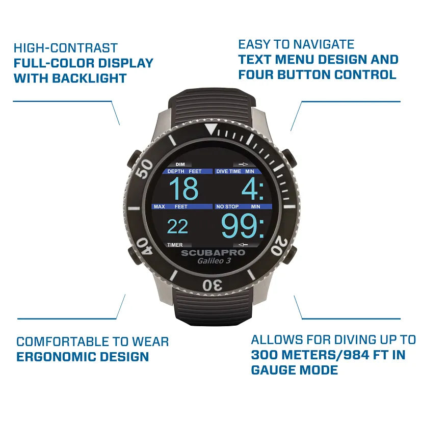 Scubapro Galileo 3 Titanium Dykkercomputer (G3)